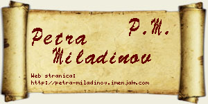 Petra Miladinov vizit kartica